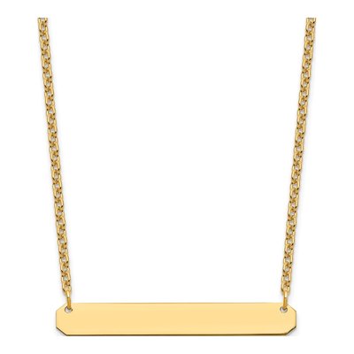 Gold-Plated Sterling Silver Bar Necklace