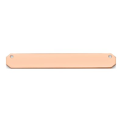 14K Rose Gold Medium Blank Bar Finding