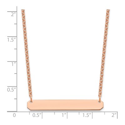 Rose Gold-Plated Sterling Silver Personalized Bar Necklace – view 2