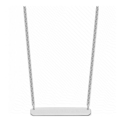 Sterling Silver Medium Bar Necklace – view 2