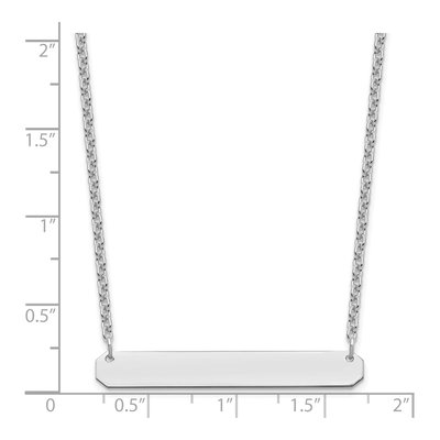 Sterling Silver Medium Bar Necklace – view 3