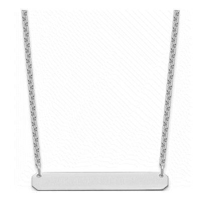 Sterling Silver Medium Bar Necklace