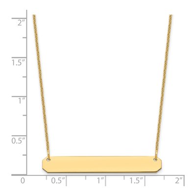 14K Yellow Gold Personalized Bar Necklace – view 3
