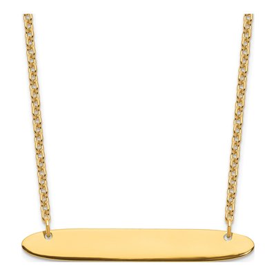 Gold-Plated Sterling Silver Personalized Bar Necklace