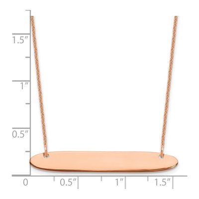 14K Rose Gold Personalized Bar Necklace – view 2