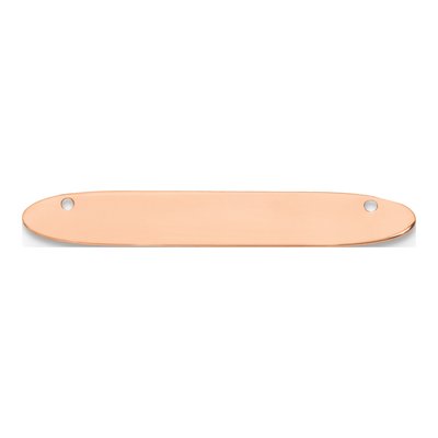 14K Rose Gold Oblong Blank Bar Finding