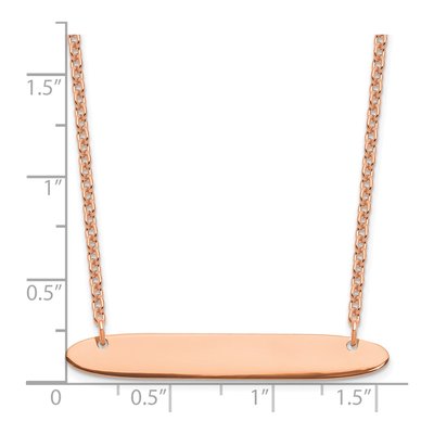 Rose Gold-Plated Sterling Silver Bar Necklace – view 2