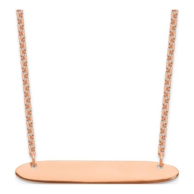 Rose Gold-Plated Sterling Silver Bar Necklace