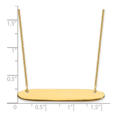 14K Yellow Gold Personalized Bar Necklace – view 3