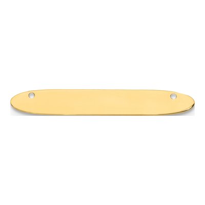 14K Yellow Gold Oblong Blank Bar Finding