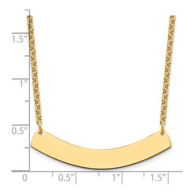 Gold-Plated Sterling Silver Personalized Curved Bar Necklace – view 3