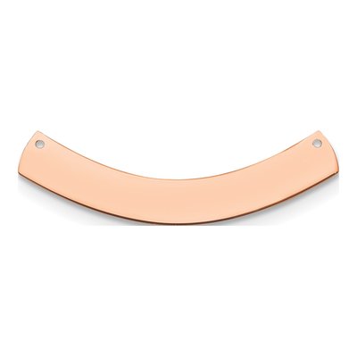 14K Rose Gold Curved Blank Bar Finding