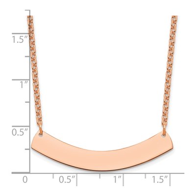 Rose Gold-Plated Sterling Silver Curved Bar Necklace – view 2