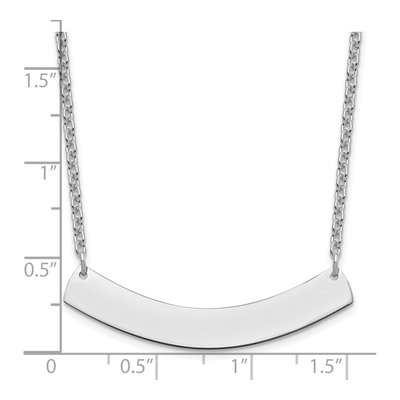 Sterling Silver Curved Bar Necklace – view 4