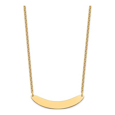 Gold-Plated Sterling Silver Curved Bar Necklace – view 2