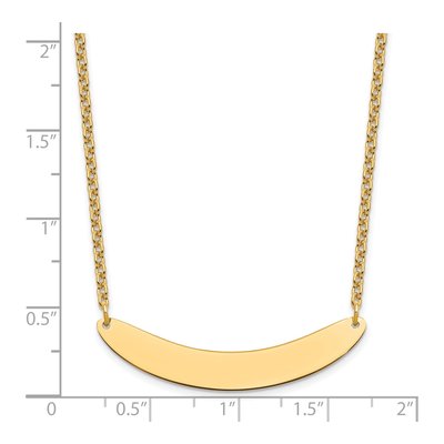 Gold-Plated Sterling Silver Curved Bar Necklace – view 3