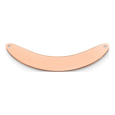 14K Rose Gold Curved Blank Bar Finding