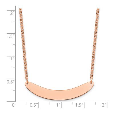 Rose Gold-Plated Sterling Silver Curved Bar Necklace – view 2