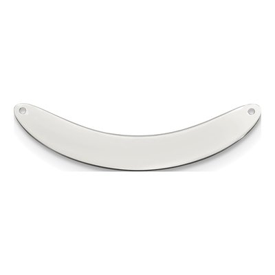 Sterling Silver Curved Blank Bar Finding