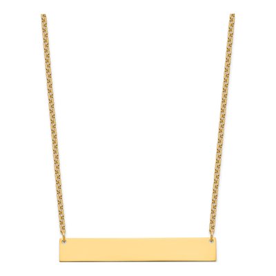 Gold-Plated Sterling Silver Bar Necklace – view 3