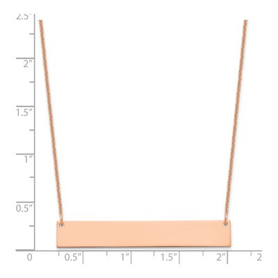 14K Rose Gold Large Blank Bar Necklace – view 2
