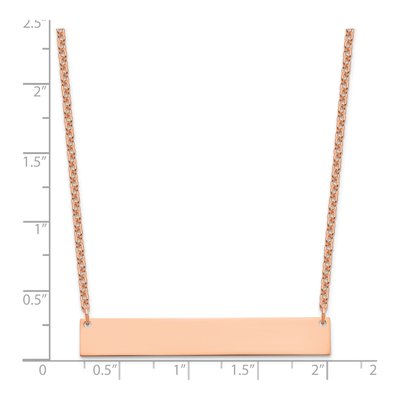 Rose Gold-Plated Sterling Silver Personalized Bar Necklace – view 2