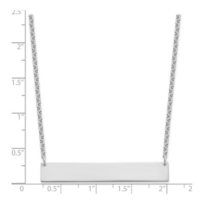Large Sterling Silver Bar Necklace, Personalized – view 4