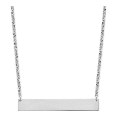 Sterling Silver Large Bar Necklace