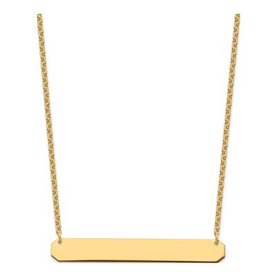 Gold-Plated Sterling Silver Personalized Bar Necklace – view 2