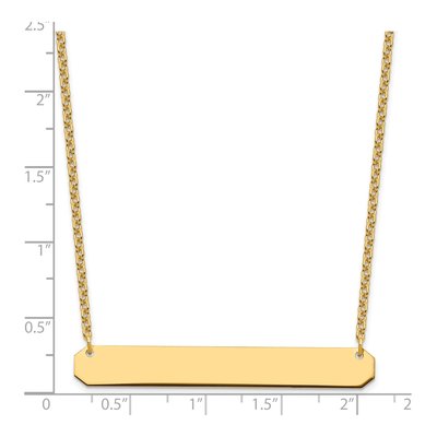 Gold-Plated Sterling Silver Personalized Bar Necklace – view 3