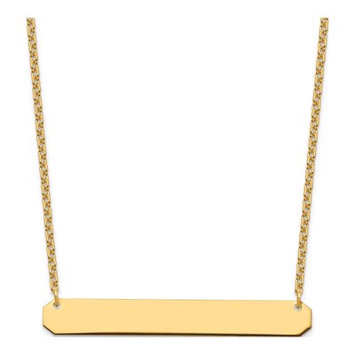 Gold-Plated Sterling Silver Personalized Bar Necklace