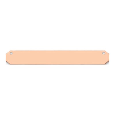 14K Rose Gold Large Blank Bar Finding