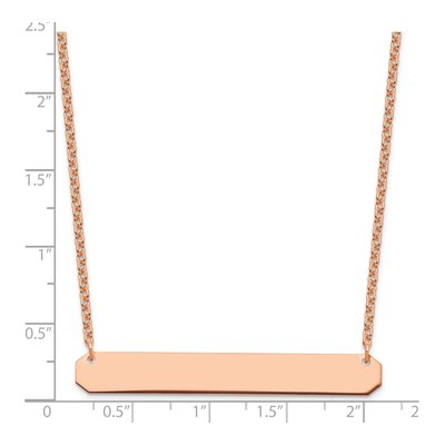 Rose Gold-Plated Sterling Silver Large Bar Necklace – view 2