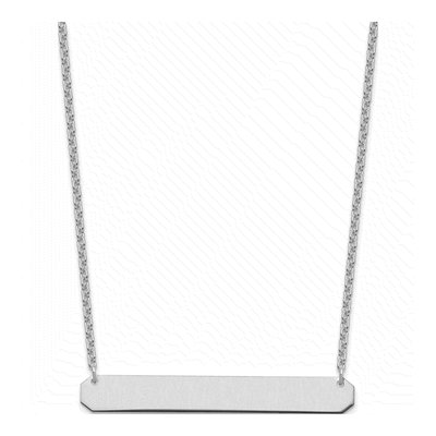 Sterling Silver Large Bar Necklace – view 3