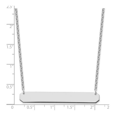 Sterling Silver Large Bar Necklace – view 4