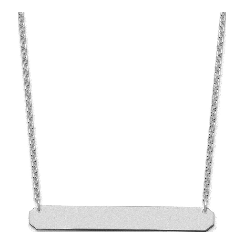 Sterling Silver Large Bar Necklace