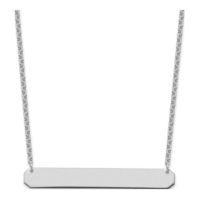 Sterling Silver Large Bar Necklace