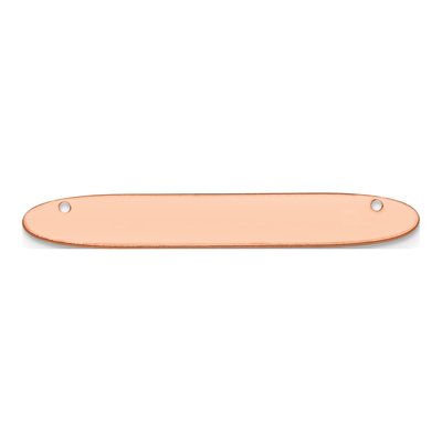 14K Rose Gold Large Oblong Blank Bar Finding