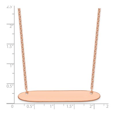 Rose Gold-Plated Sterling Silver Large Bar Necklace – view 2