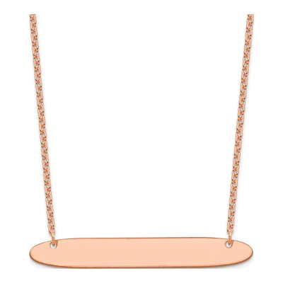 Rose Gold-Plated Sterling Silver Large Bar Necklace