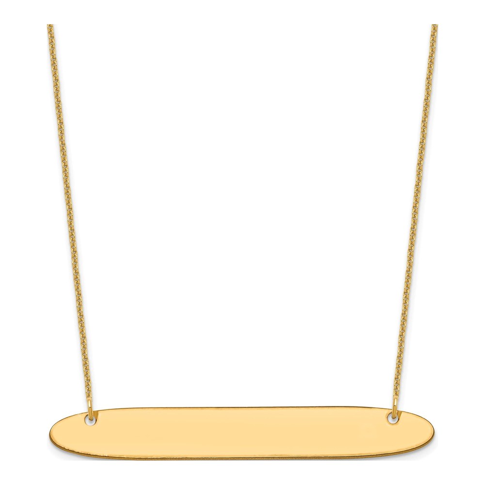 14K Yellow Gold Large Bar Necklace
