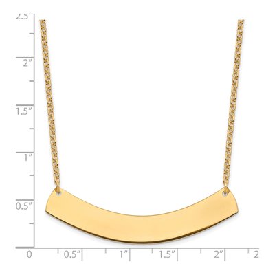 Gold-Plated Sterling Silver Personalized Curved Bar Necklace – view 3