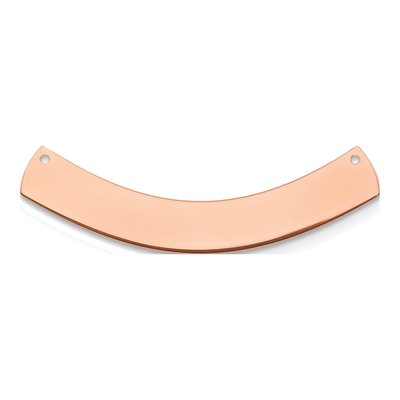 14K Rose Gold Curved Blank Bar Finding