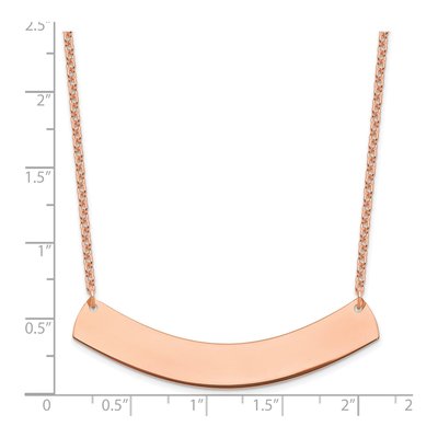 Rose Gold-Plated Sterling Silver Personalized Bar Necklace – view 2
