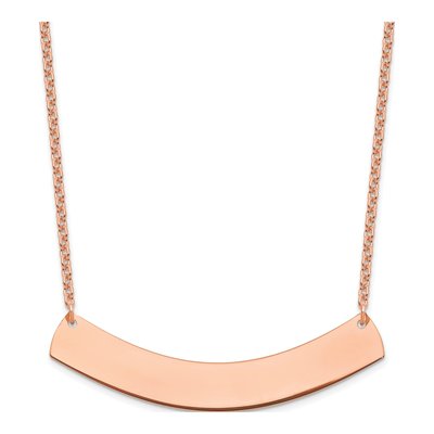 Rose Gold-Plated Sterling Silver Personalized Bar Necklace
