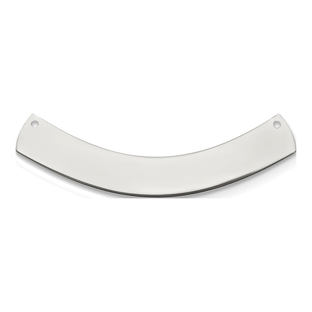 Sterling Silver Curved Blank Bar Finding