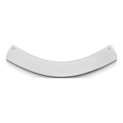 14K White Gold Large Curved Blank Bar Finding