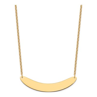 Gold-Plated Sterling Silver Curved Bar Necklace – view 2