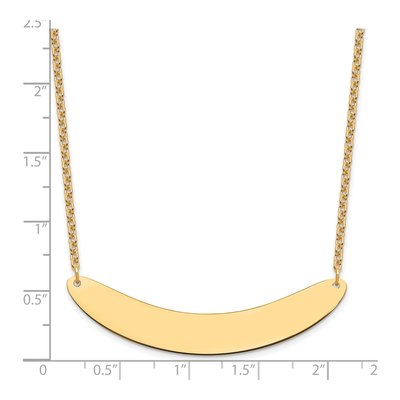Gold-Plated Sterling Silver Curved Bar Necklace – view 3