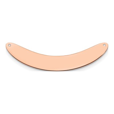 14K Rose Gold Large Curved Blank Bar Finding